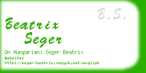 beatrix seger business card